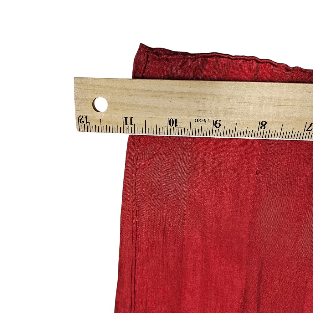 Elaine Gold Scarf Womens OS Red‎ Silk Striped Elegant Classic Luxury Accessory